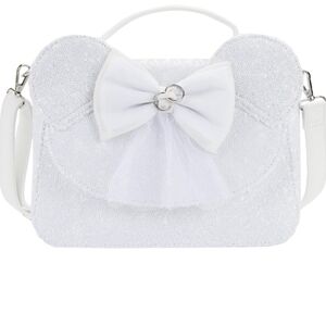 Minnie Mouse Sequin Wedding Crossbody Disney Loungefly NWT